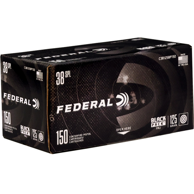 38 Special Ammo - Federal Black FMJ Federal Black FMJ Ammo