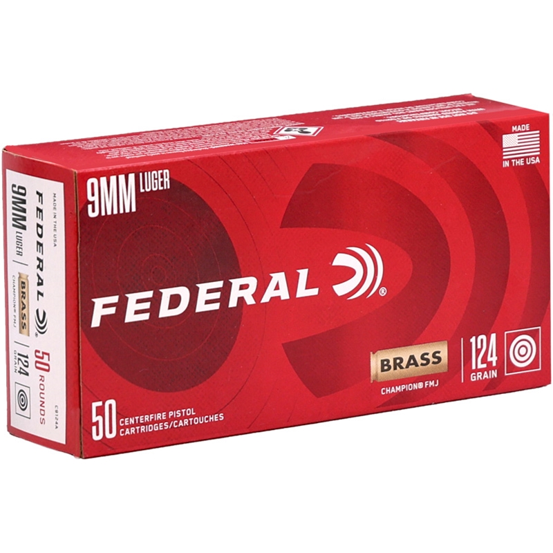 9mm Ammo - Federal Champion Ammo FMJ Federal Champion FMJ Ammo
