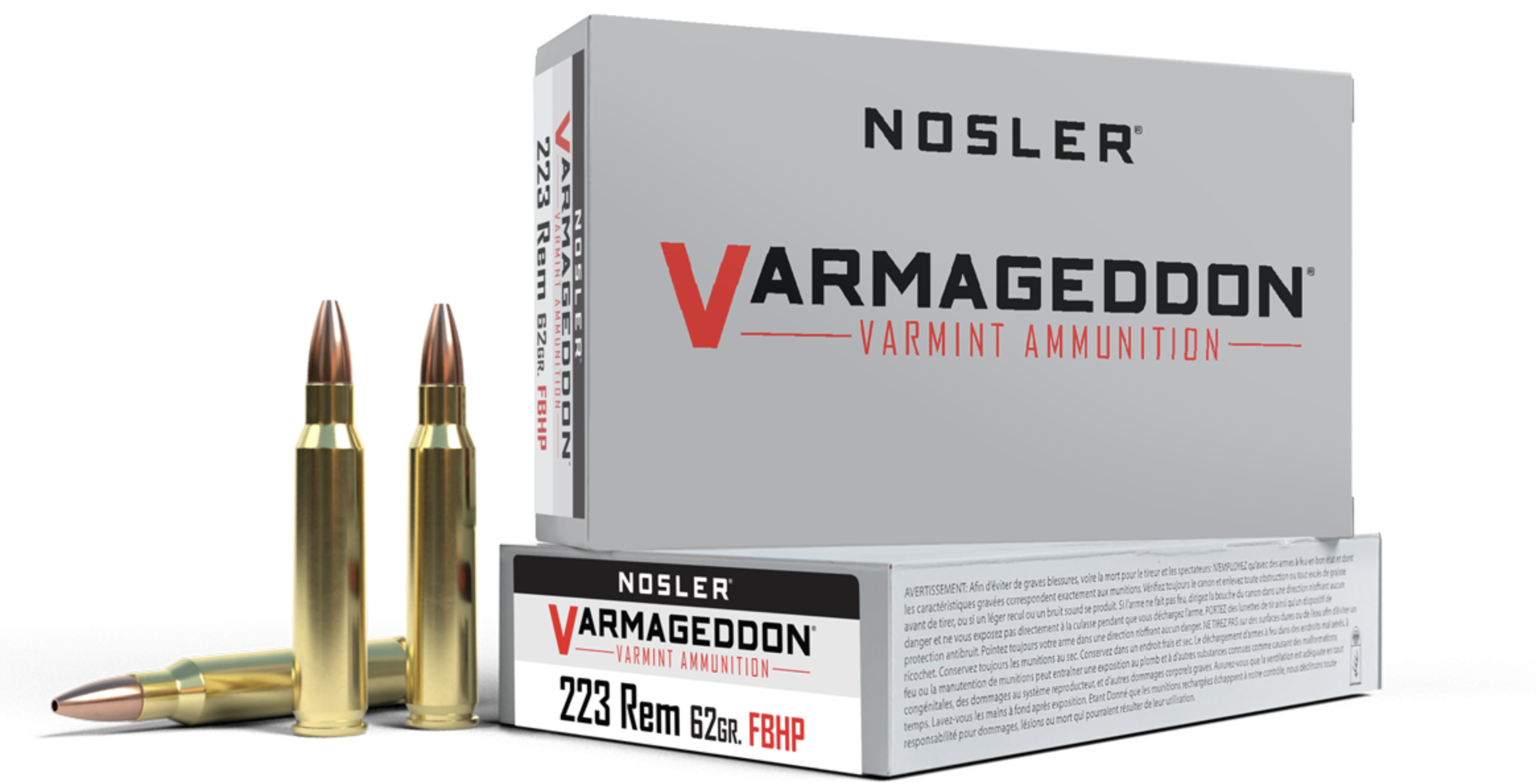 Nosler Varmageddon Flat Base FB HP Ammo
