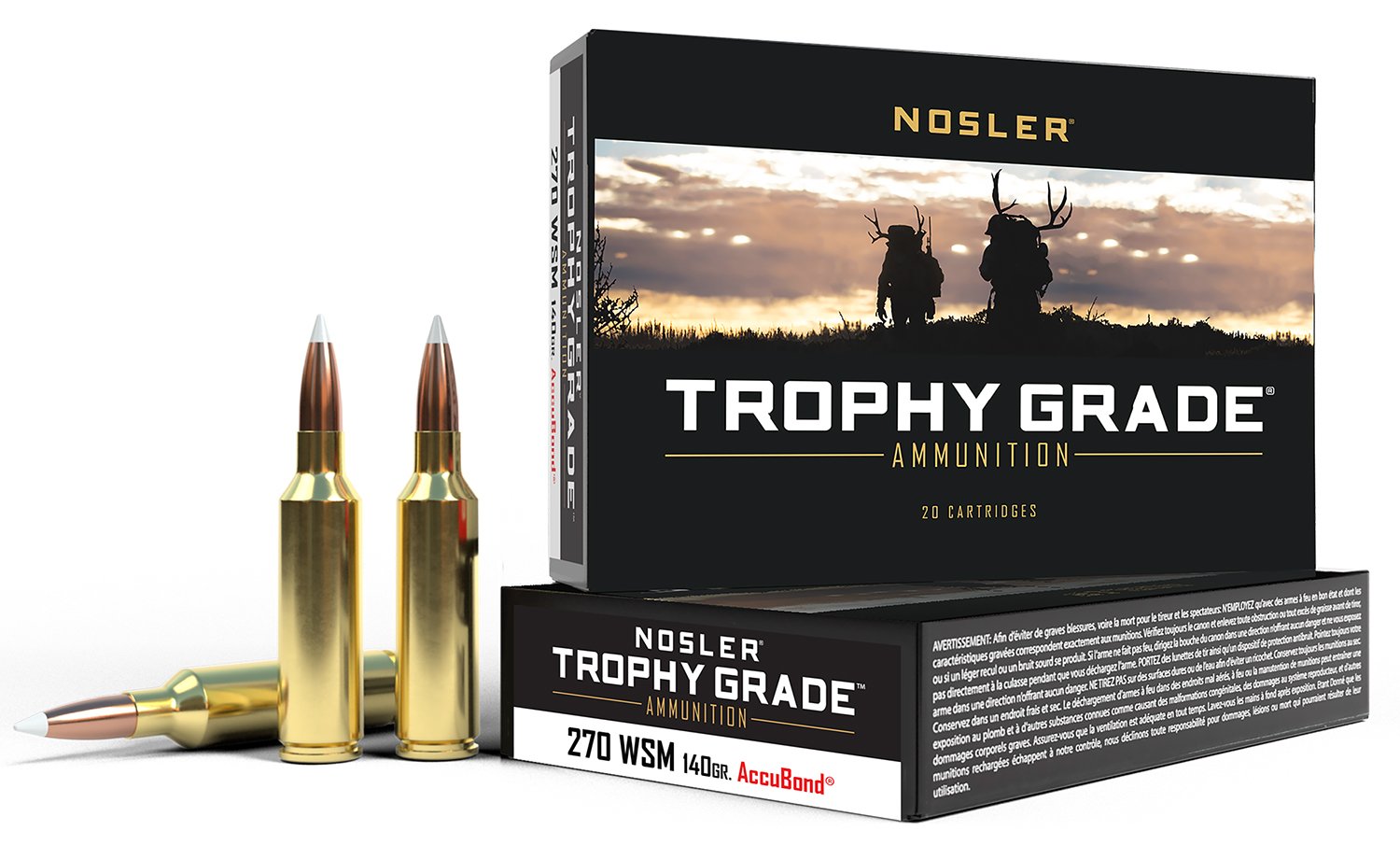 270 WSM Ammo - Nosler Trophy Grade AccuBond Ammo Nosler Trophy Grade AccuBond Ammo