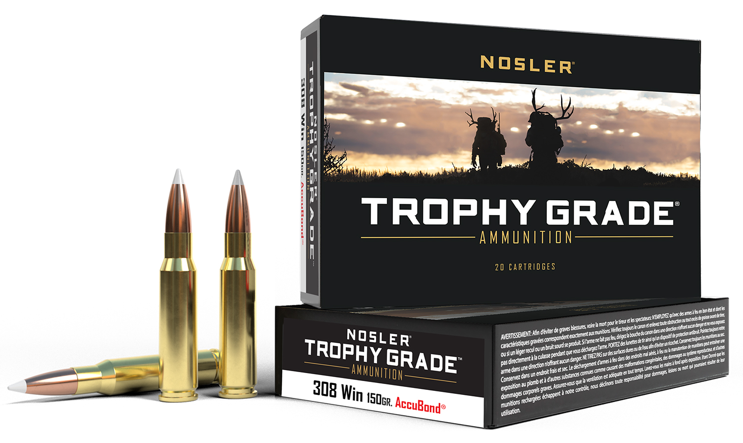 308/7.62x51mm Ammo - Nosler Trophy Grade AccuBond Ammo Nosler Trophy Grade AccuBond Ammo
