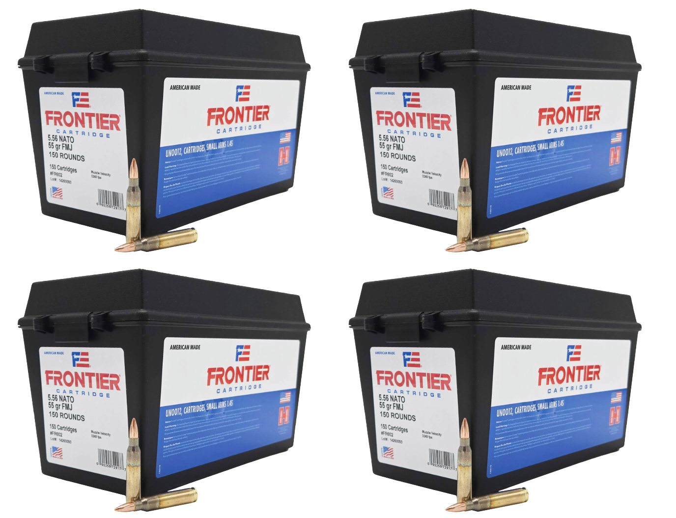 5.56 NATO Ammo - Bulk Hornady Frontier XM193 In Ammo Can FMJ Bulk Hornady Frontier XM193 In Can FMJ Ammo