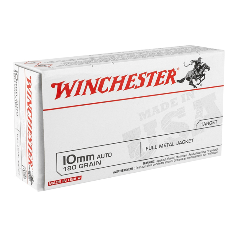 10mm Auto Ammo - Bulk Winchester Ammo USA Flat Nose FMJ Bulk Winchester USA Flat Nose FMJ Ammo