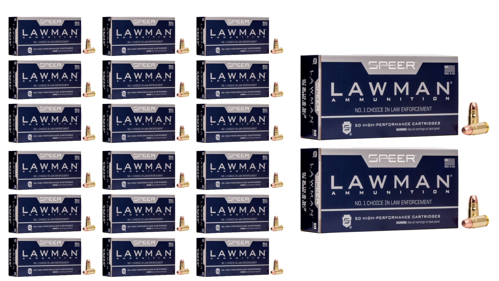 Bulk Speer Lawman Clean-Fire TMJ Ammo