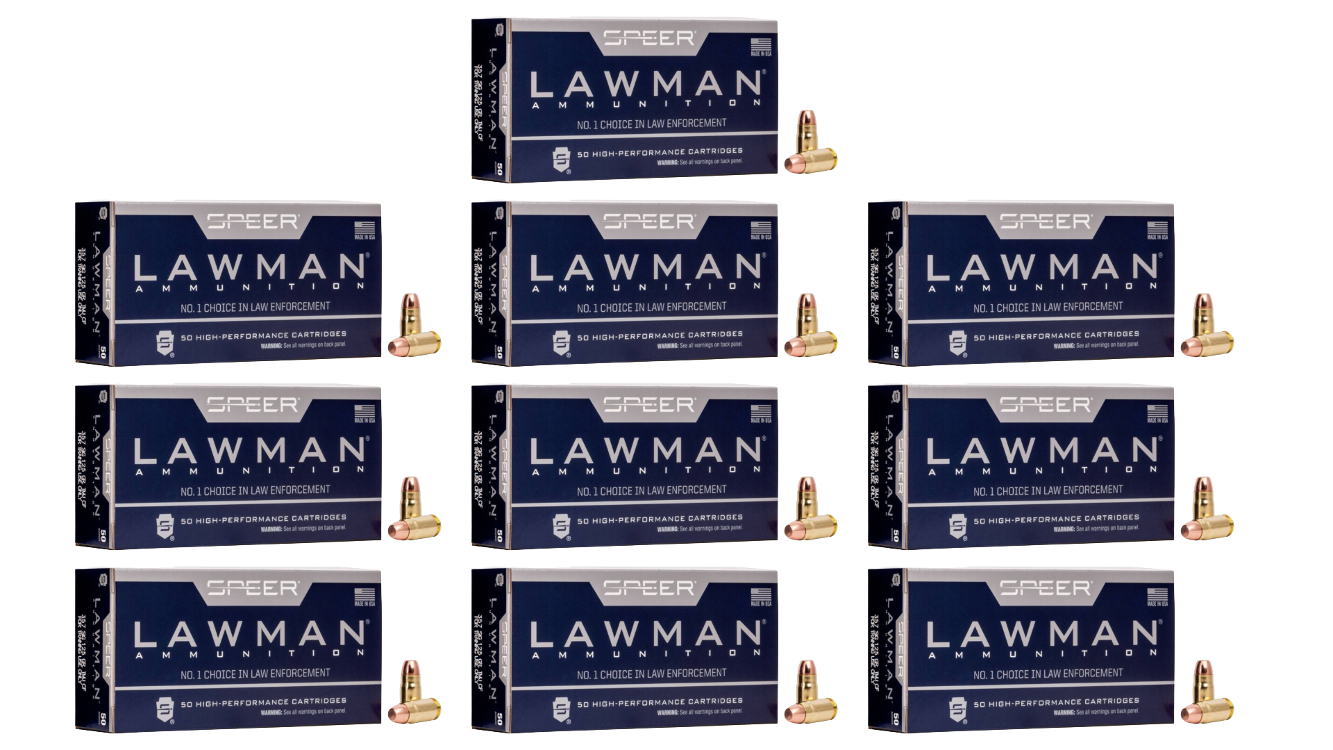 Bulk Speer Lawman Clean-Fire TMJ Ammo