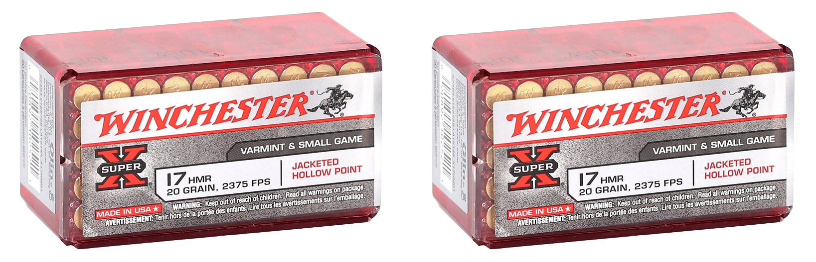 17 HMR Ammo - Winchester Super-X Hornady XTP Ammo JHP Winchester Super-X Hornady XTP JHP Ammo
