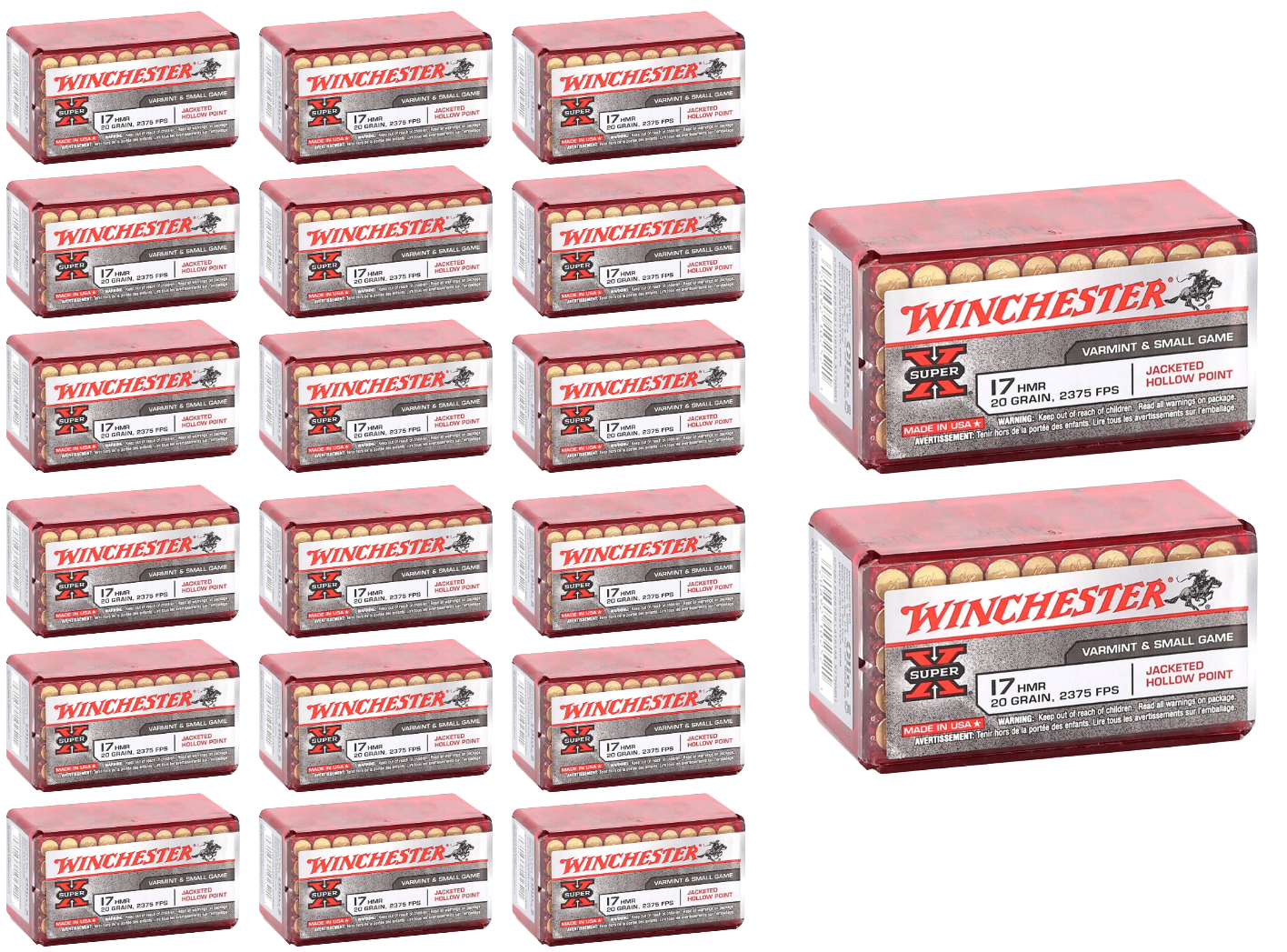 17 HMR Ammo - Bulk Winchester Super-X Hornady XTP Ammo JHP Bulk Winchester Super-X Hornady XTP JHP Ammo