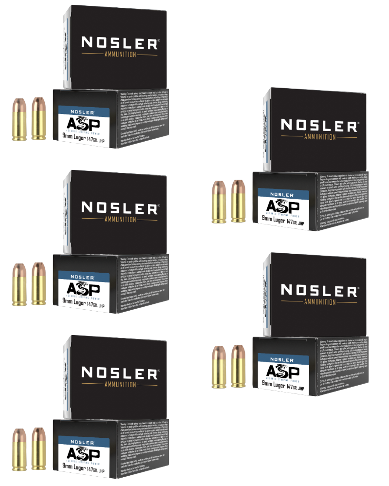 9mm Ammo - Nosler ASP Ammo JHP Nosler ASP JHP Ammo