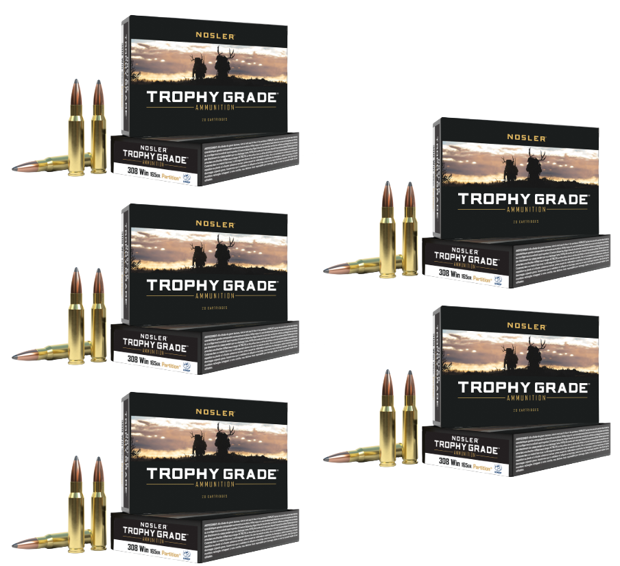 308/7.62x51mm Ammo - Nosler Trophy Grade Partition Ammo SP Nosler Trophy Grade Partition SP Ammo