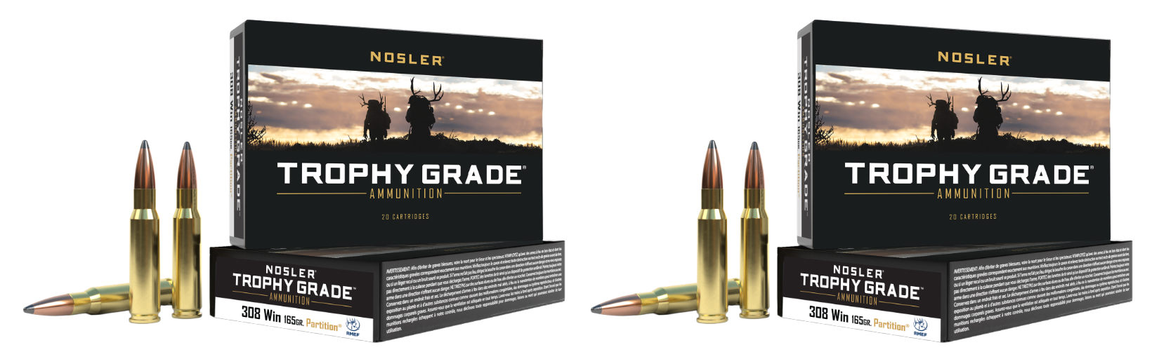 308/7.62x51mm Ammo - Nosler Trophy Grade Partition Ammo SP Nosler Trophy Grade Partition SP Ammo