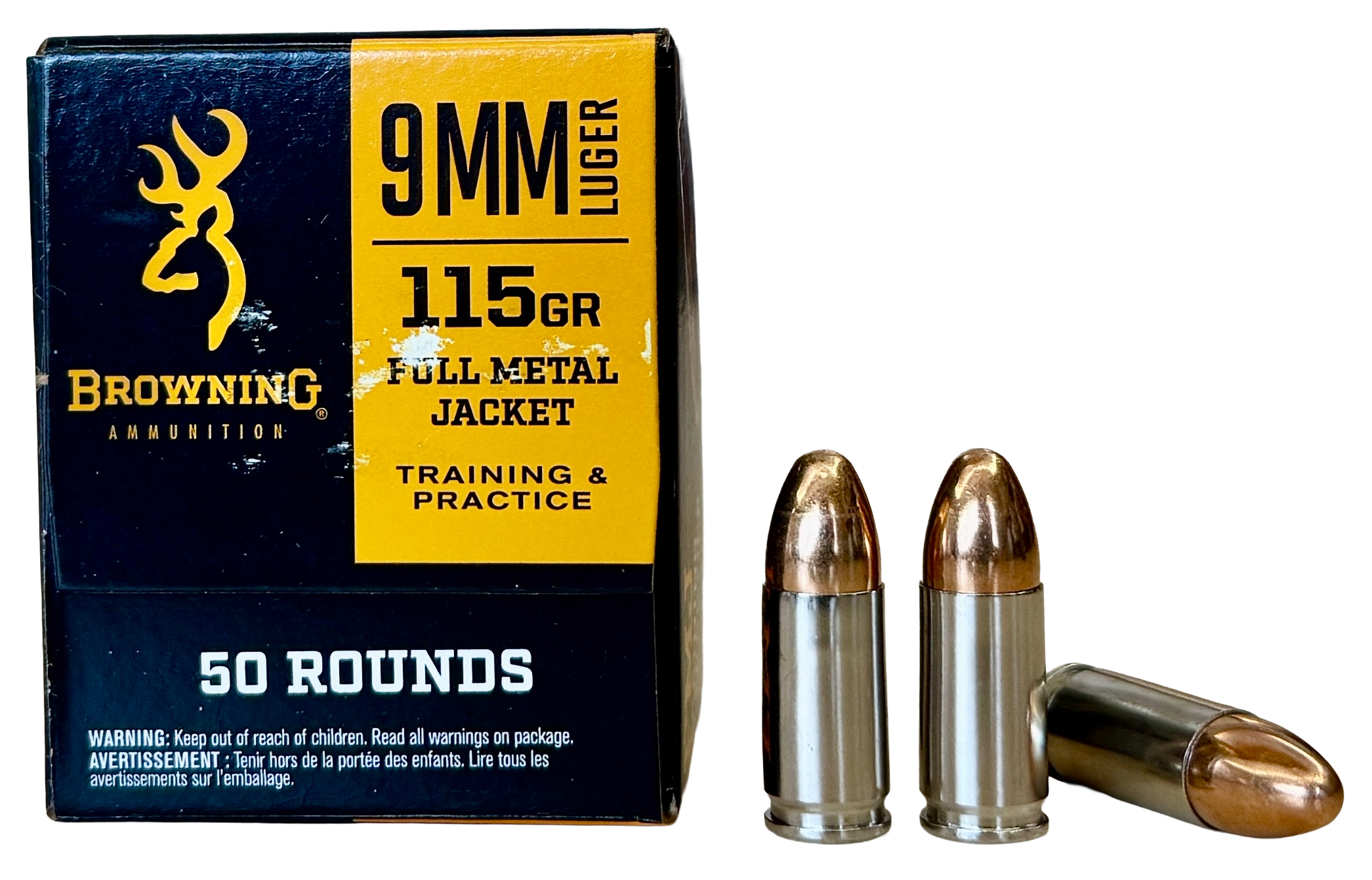 9mm Ammo - Browning Performance Target Nickel-Plated Ammo FMJ Browning Performance Target Nickel-Plated FMJ Ammo