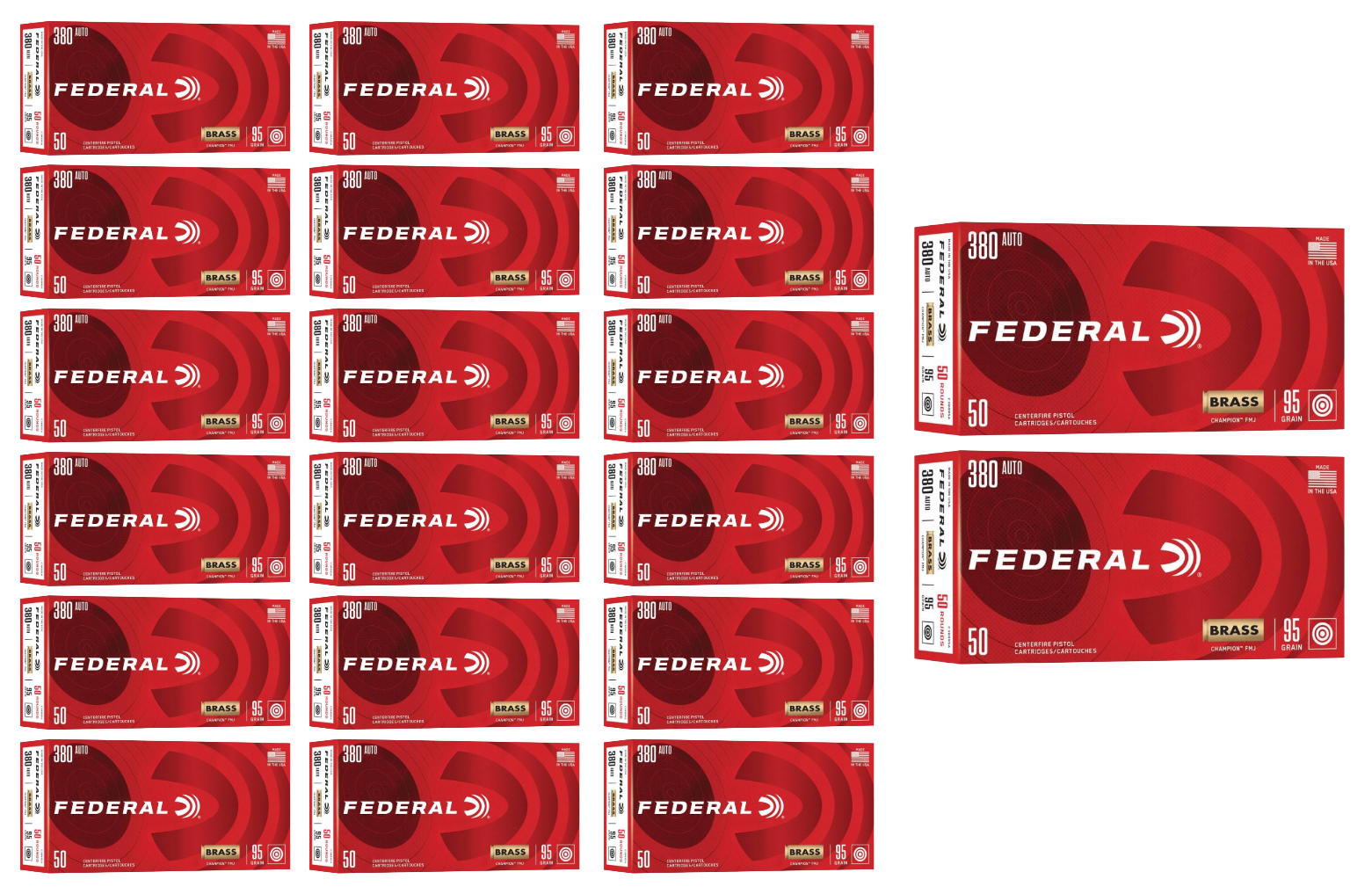 380 Auto Ammo - Bulk Federal Champion Ammo FMJ Bulk Federal Champion FMJ Ammo