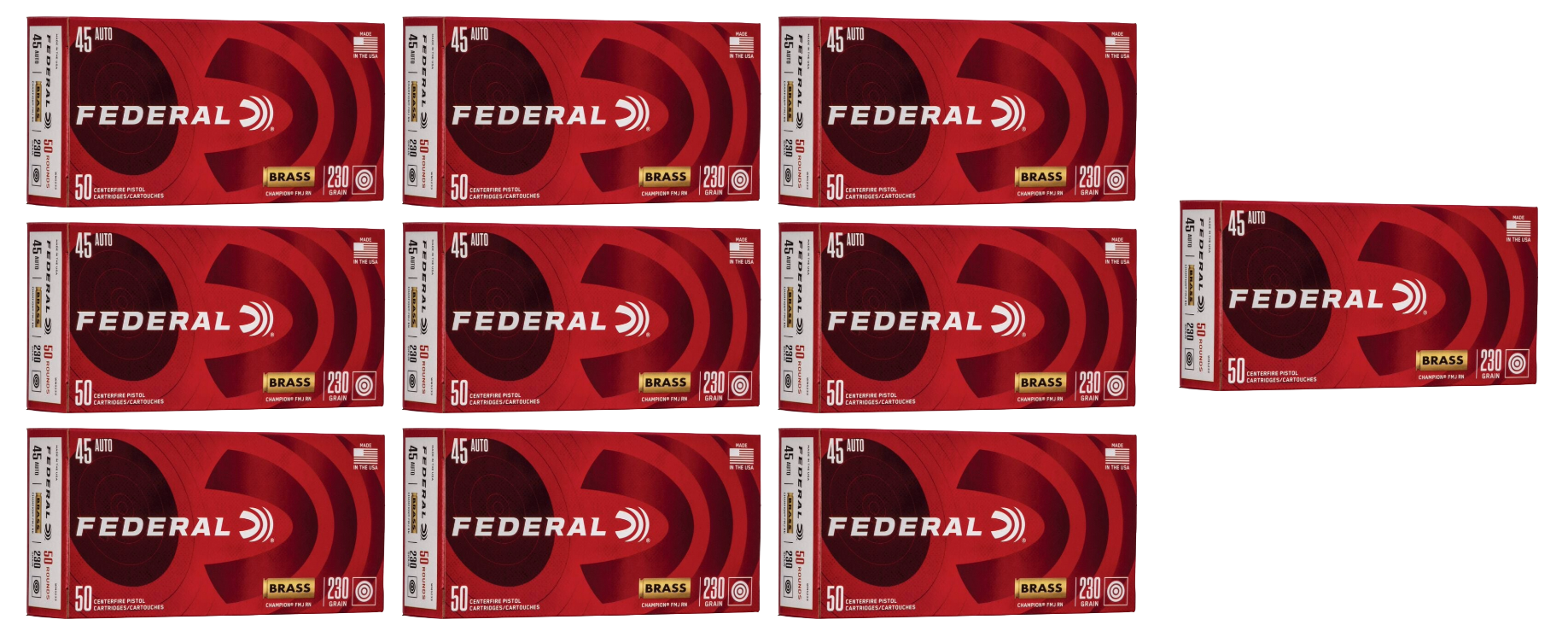 45 ACP/Auto Ammo - Bulk Federal Champion Ammo FMJ Bulk Federal Champion FMJ Ammo