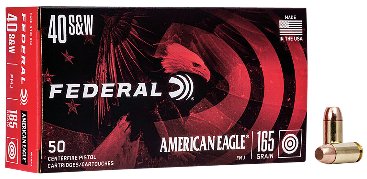 40 S&W Ammo - Federal American Eagle Ammo FMJ Federal American Eagle FMJ Ammo