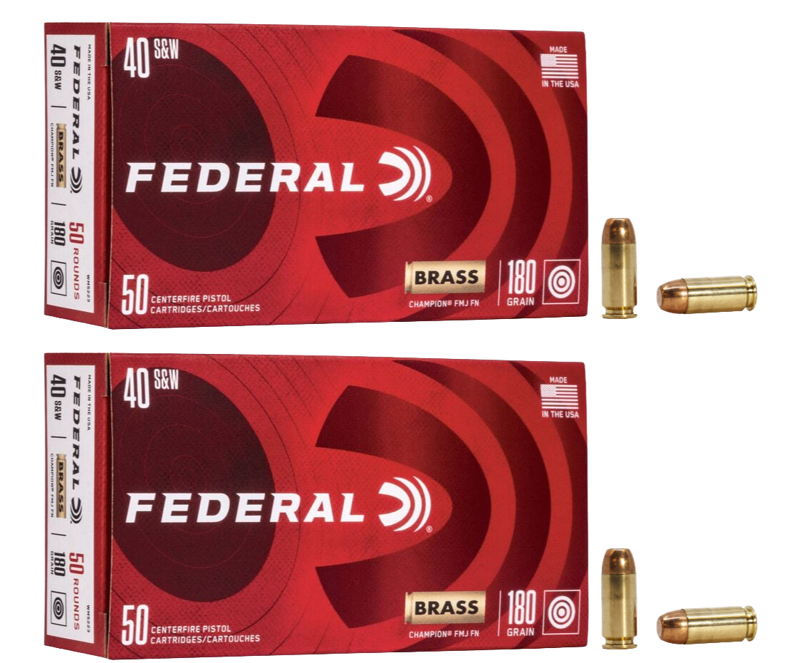40 S&W Ammo - Federal Champion Training Ammo FMJ Federal Champion Training FMJ Ammo