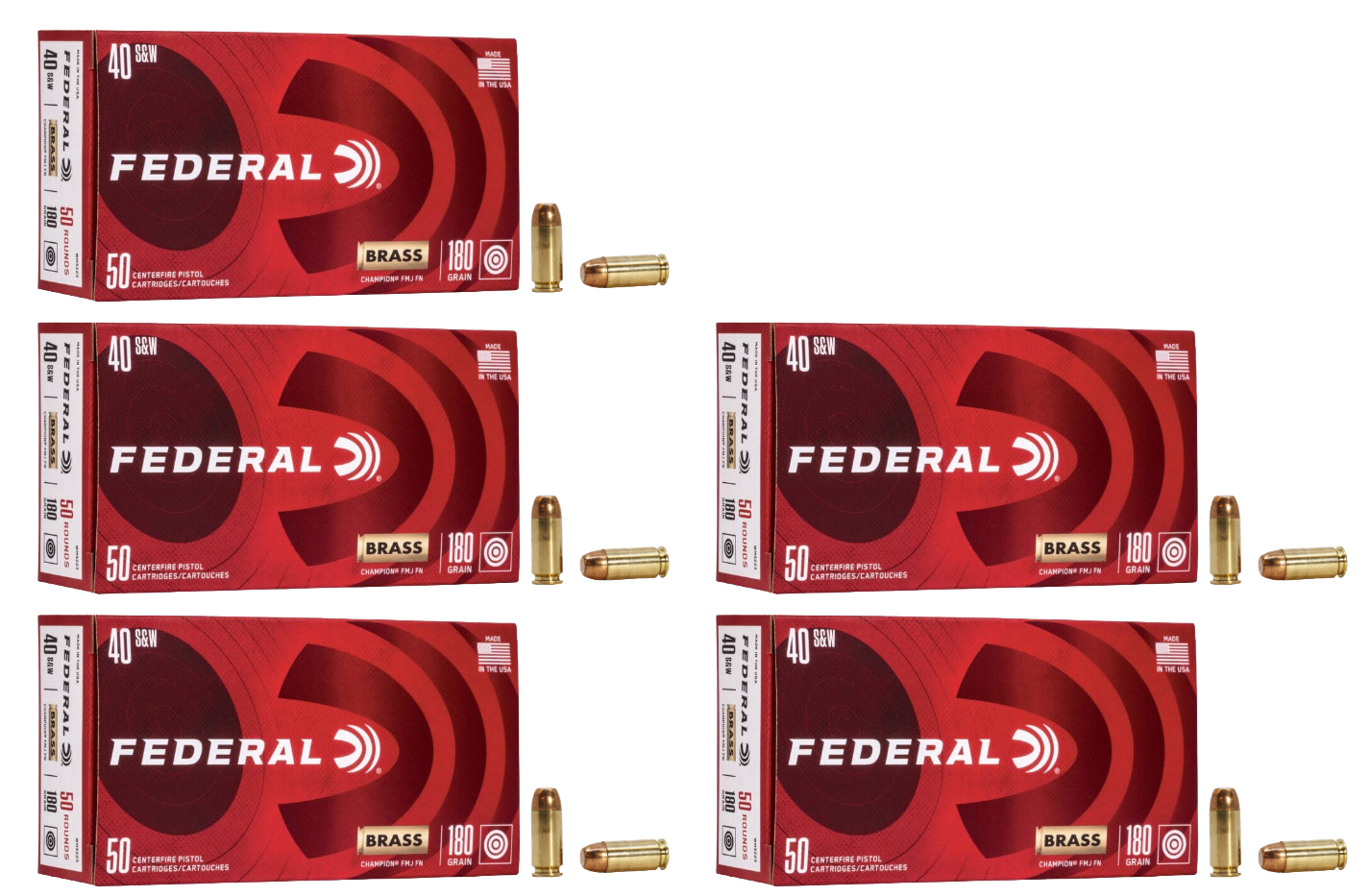 40 S&W Ammo - Federal Champion Training Ammo FMJ Federal Champion Training FMJ Ammo