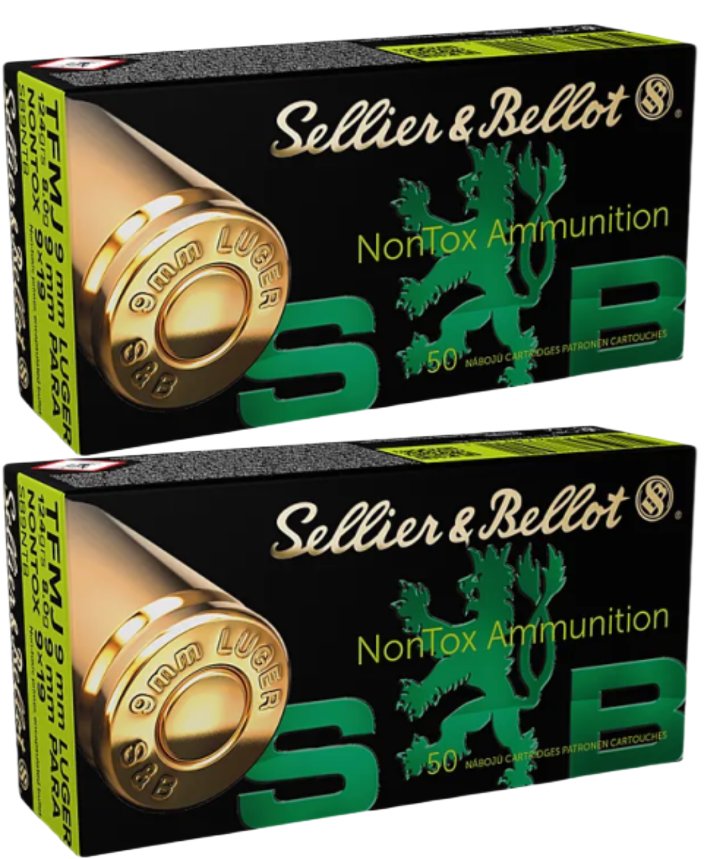 9mm Ammo - Sellier & Bellot Non-Toxic Ammo FMJ Sellier & Bellot Non-Toxic FMJ Ammo
