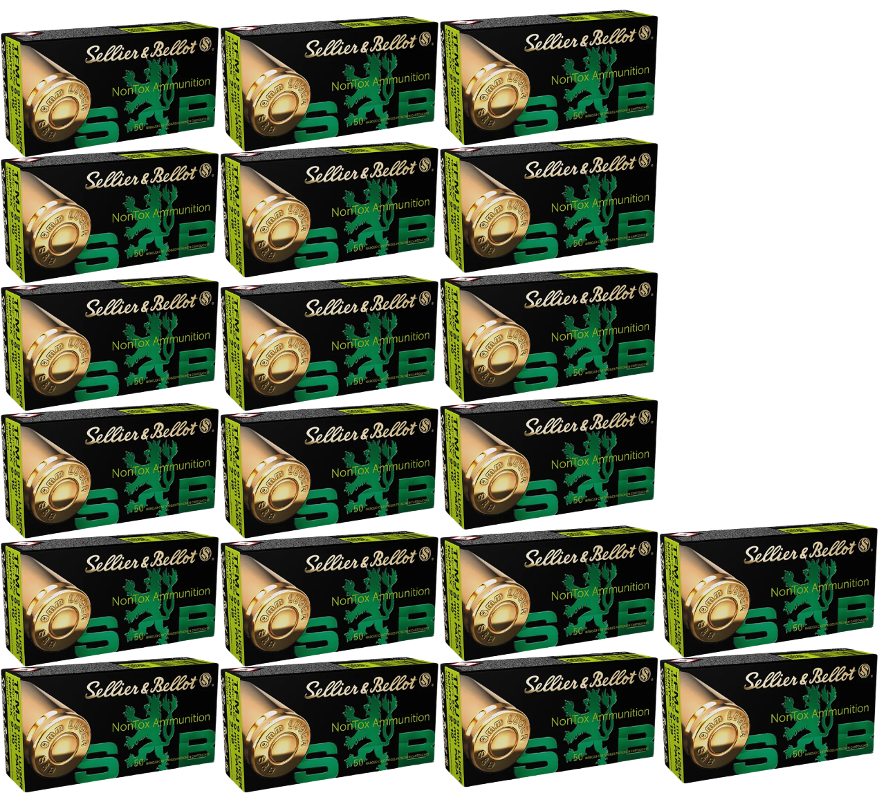9mm Ammo - Bulk Sellier & Bellot Non-Toxic Ammo FMJ Bulk Sellier & Bellot Non-Toxic FMJ Ammo