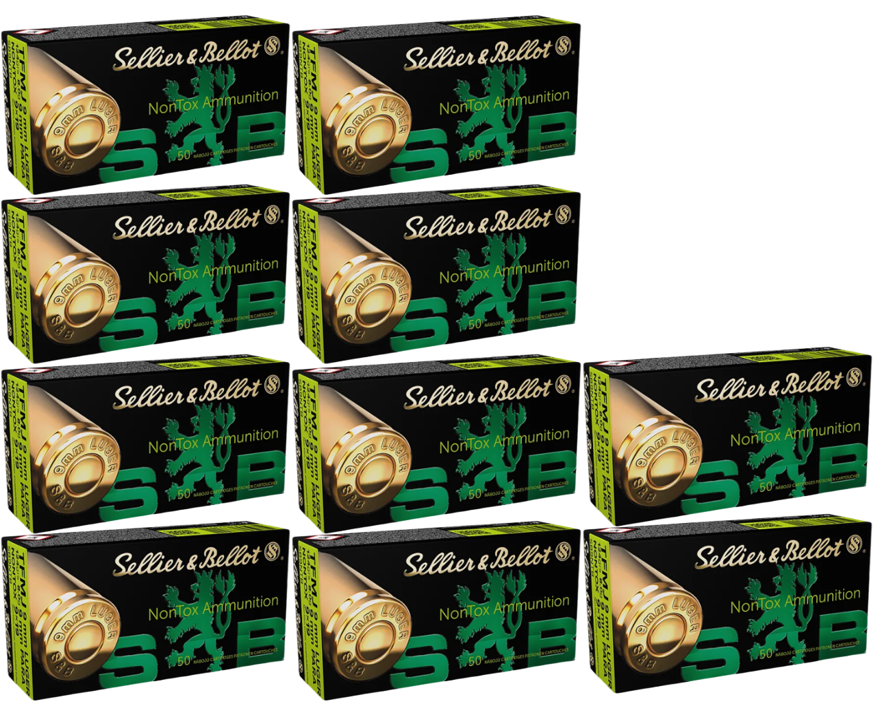9mm Ammo - Bulk Sellier & Bellot Non-Toxic Ammo FMJ Bulk Sellier & Bellot Non-Toxic FMJ Ammo