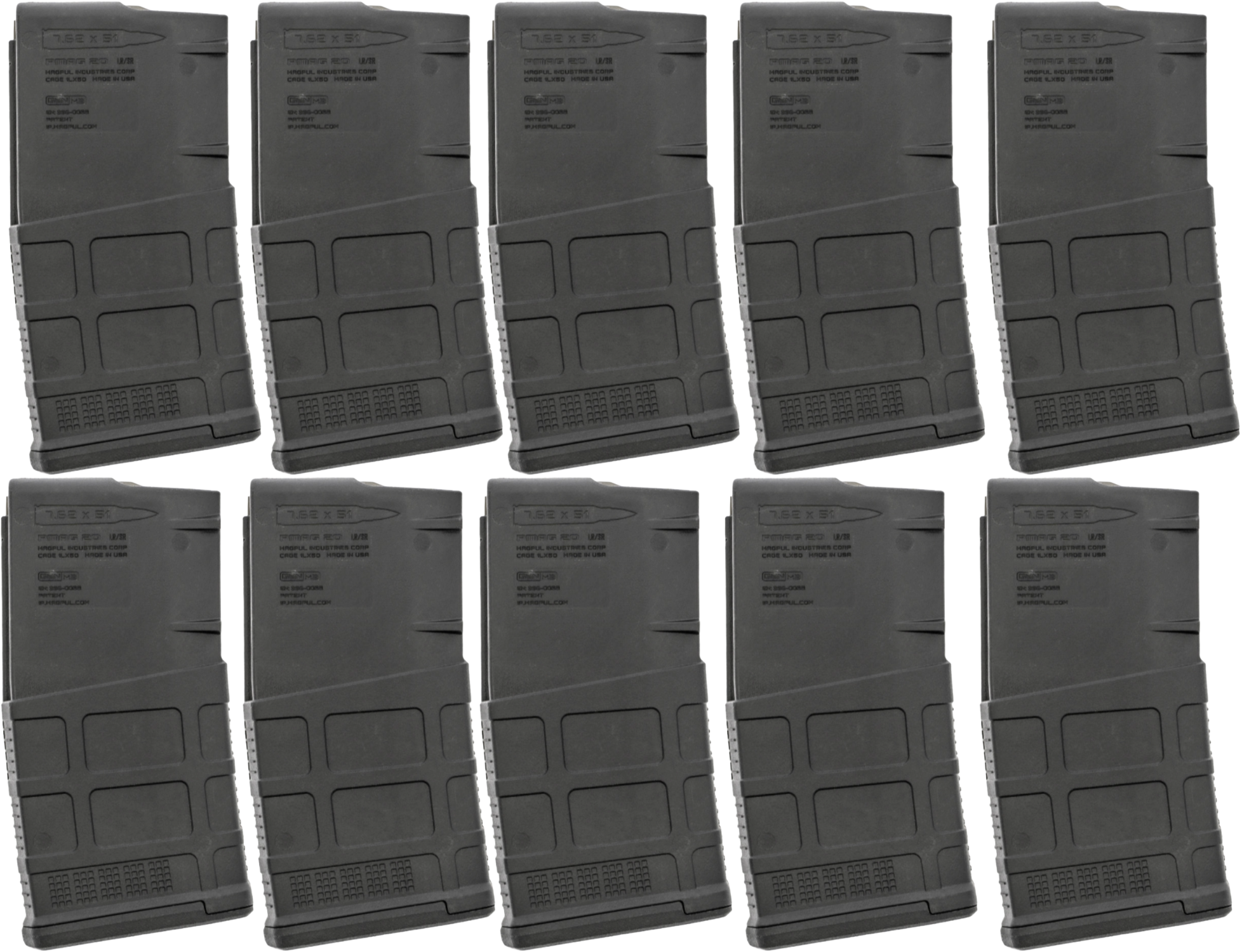 Magpul MAG291-BLK PMAG 20 LR/SR Gen M3 AR-10/SR-25 .308/7.62x51 20-Round Magazine , Black