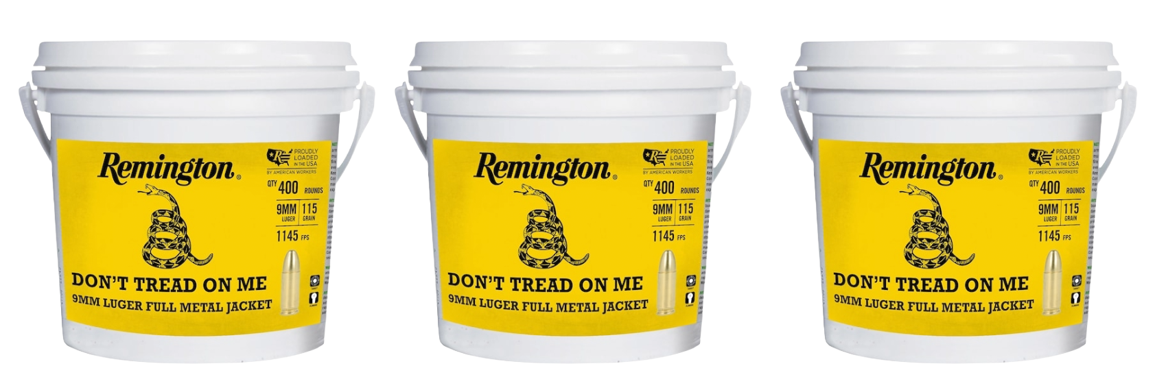 9mm Ammo - Bulk Remington UMC DTOM Bucket Of Ammo FMJ Bulk Remington UMC DTOM Bucket Of FMJ Ammo