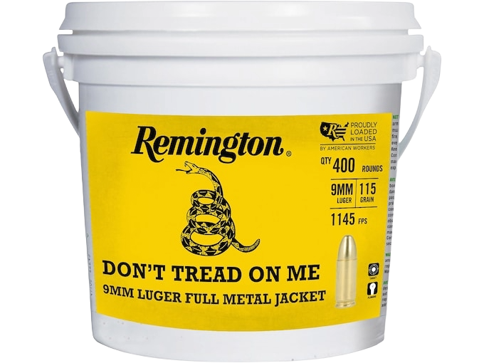 9mm Ammo - Remington UMC DTOM Bucket Of Ammo FMJ Remington UMC DTOM Bucket Of FMJ Ammo