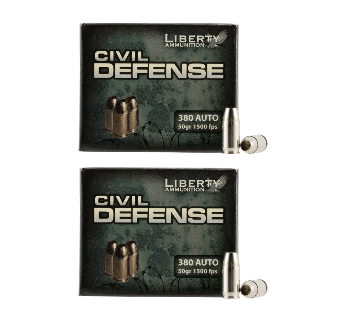 380 Auto Ammo - Liberty Ammo Civil Defense HP Liberty Civil Defense HP Ammo