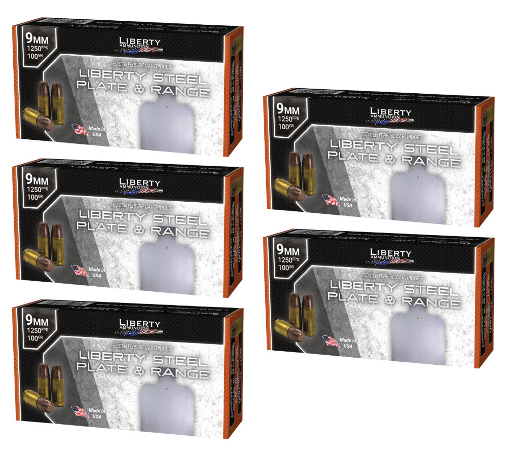 9mm Ammo - Liberty Ammo Steel Plate & Range FMJ Liberty Steel Plate & Range FMJ Ammo