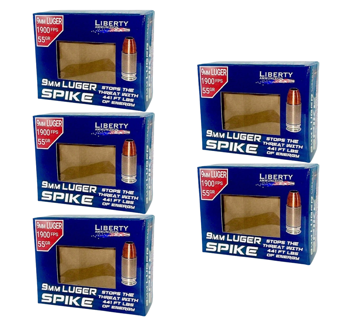 9mm Ammo - Liberty Ammo Spike Lead Free HP Liberty Spike Lead Free HP Ammo