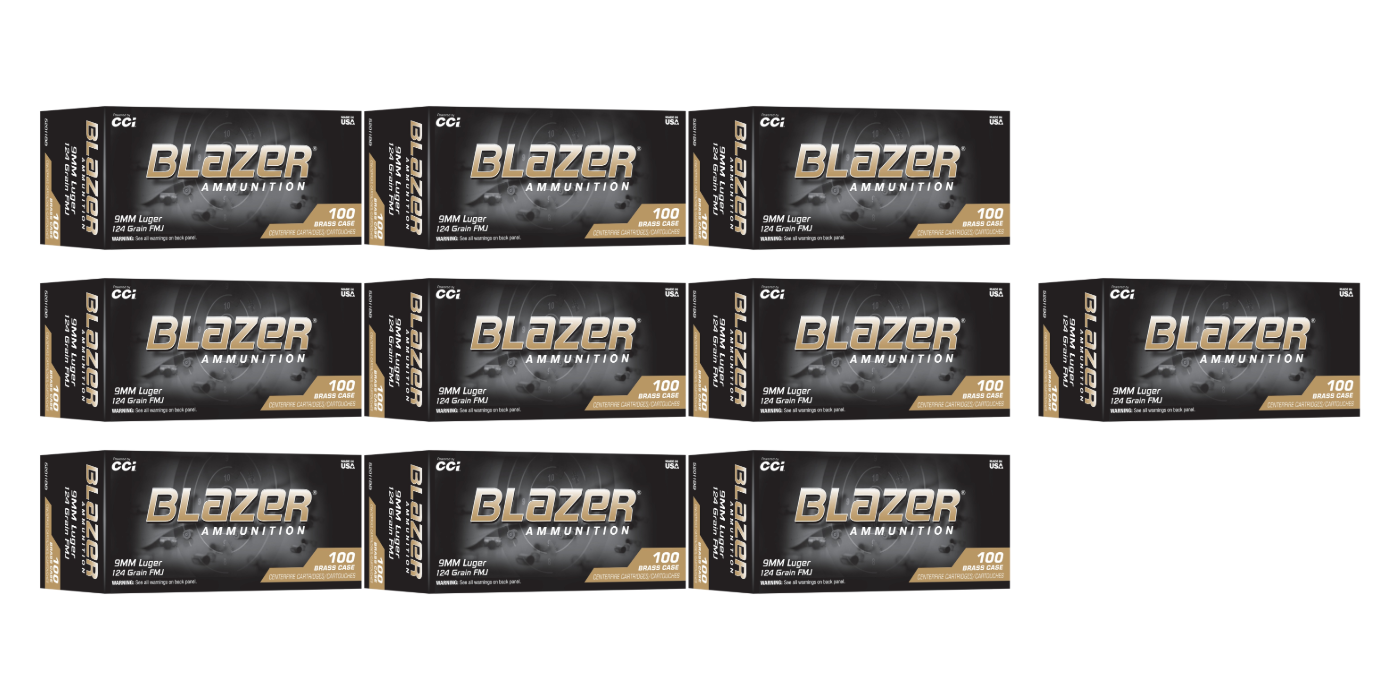 9mm Ammo - Bulk CCI Blazer Ammo FMJ Bulk CCI Blazer FMJ Ammo
