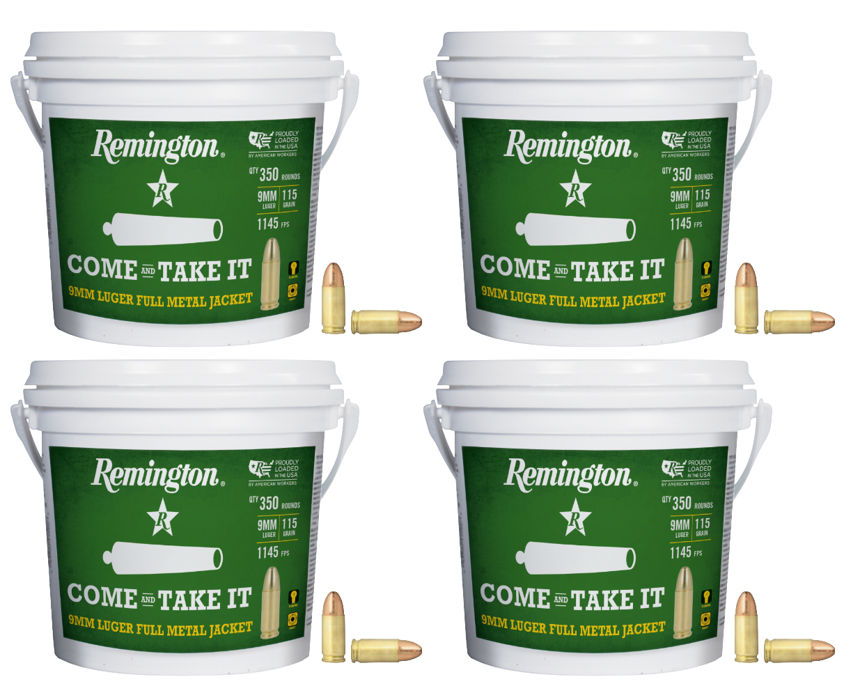 9mm Ammo - Remington Ammo Bucket FMJ Remington Bucket FMJ Ammo