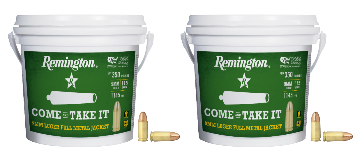 9mm Ammo - Remington Ammo Bucket FMJ Remington Bucket FMJ Ammo