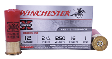 Winchester Ammo SupX 12ga 1-Buck 2.75″ BuckShot/5 Mfg# XB121