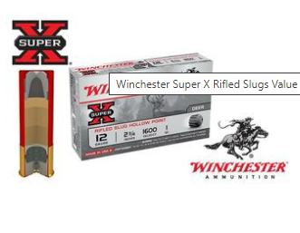 Winchester Super X Rifled Slugs Value Pack 12 Gauge 2-3/4" Box of 15 #X12RS15VP