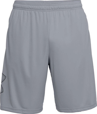 Under Armour Men's UA Tech Graphic Athletic Shorts, Steel/Black