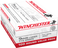 Winchester 9mm Luger 115gr FMJ Value Pack- USA9MMVP