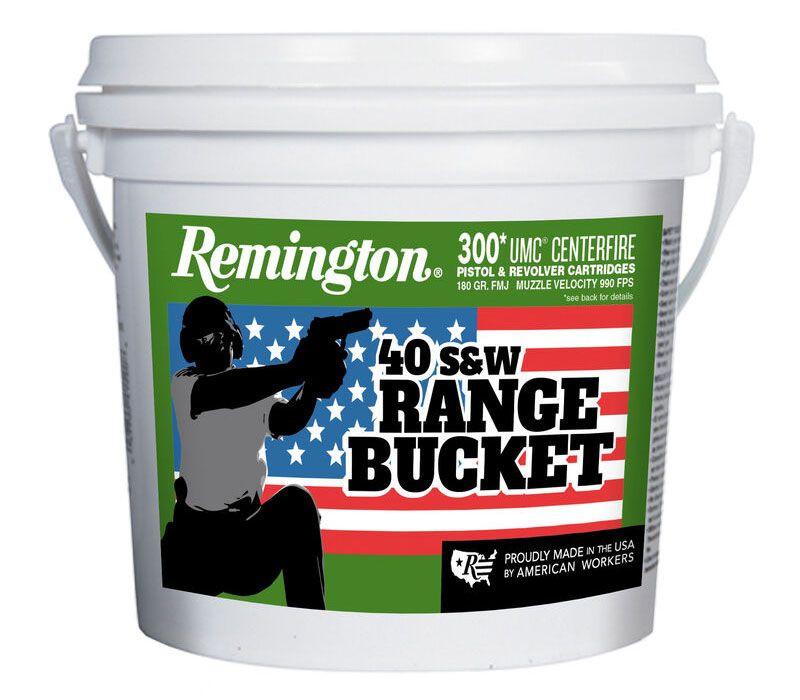 Remington 23976 UMC 40 S&W 180 Gr FMJ 300 RDS Range Bucket