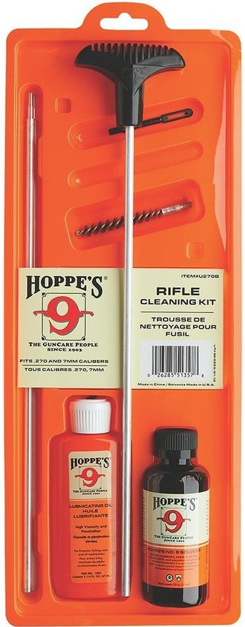 Hoppe's Pistol Cleaning Kit with Aluminum Rod, .38/.357/9mm Caliber - PCO38