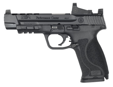 Smith  Wesson 12470 MP Performance Center M2.0 9mm Luger 5 Ported Barrel 171  Black Polymer Frame With Picatinny Acc. Rail Optic CutPorted  Armornite Slide Includes Crimson Trace Red Dot