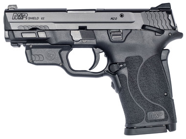 Smith  Wesson 12438 MP Shield EZ M2.0 9mm Luger 3.67 Barrel 81  Black Polymer Frame With Picatinny Acc. Rail Armornite Stainless Steel Slide Manual Safety Includes Crimson Trace Red Laserguard