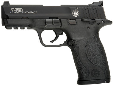 Smith  Wesson 108390 MP 22 Compact 22 LR 101 3.60 Black SteelThreaded Barrel Black Armornite AluminumSerrated Slide Black Polymer Frame wPicatinny Rail Frame Black Polymer Grips