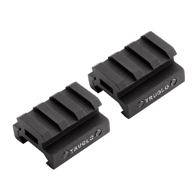 TRUGLO TWO-PIECE 1/2'' PICATINNY RISE STYLE RAIL MOUNT .5 RISER BLACK