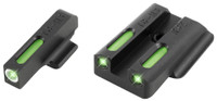 TRUGLO TFX HANDGUN -DOT CON STD HEIGHT FOR RUGER LC SERIES FRONT&REAR DAY&NIGHT SIGHT SET