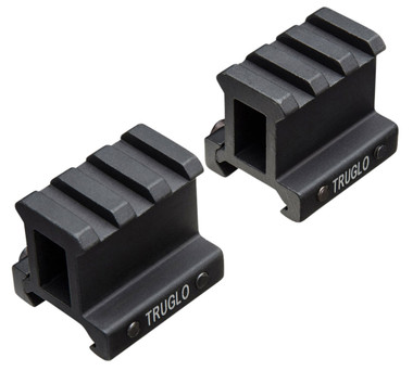 TRUGLO TWO PIECE RISER MNT BLACK PICATINNY