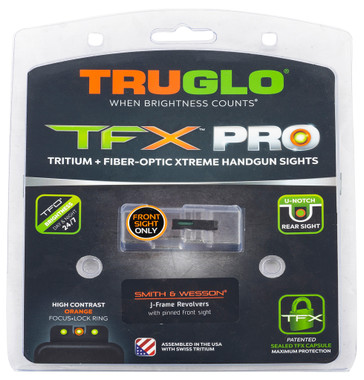 TRUGLO TFX PRO FOR S&W J FRAME WITH PINNED FRONT SIGHTS SET