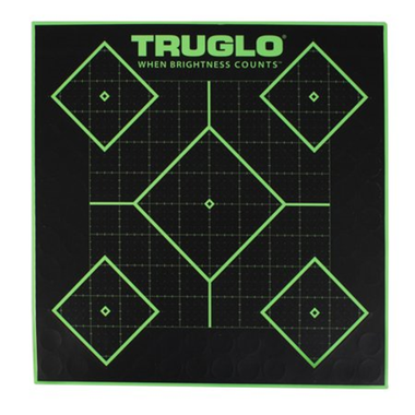 TRUGLO TRU-SEE 12"x12" 5-DIAMOND HANDGUN SPLATTER TARGET