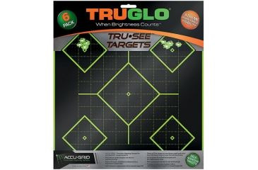 TRUGLO TRU-SEE 5-DIAMOND PINK TARGET 12''X12'' - 6 PACK