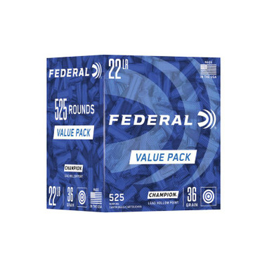 Federal Champion Training 22 Long Rifle Ammo  36 Grain Lead Hollow Point