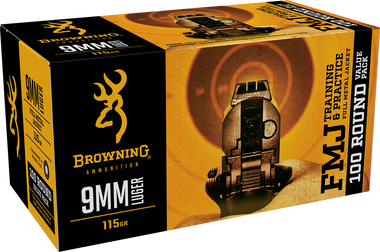 BROWNING 9mm Luger 115Gr FMJ Handgun Ammo B191800094
