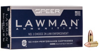 SPEER 53650 LAWMAN BRASS 9MM 115 GRAIN 50-ROUNDS TMJ